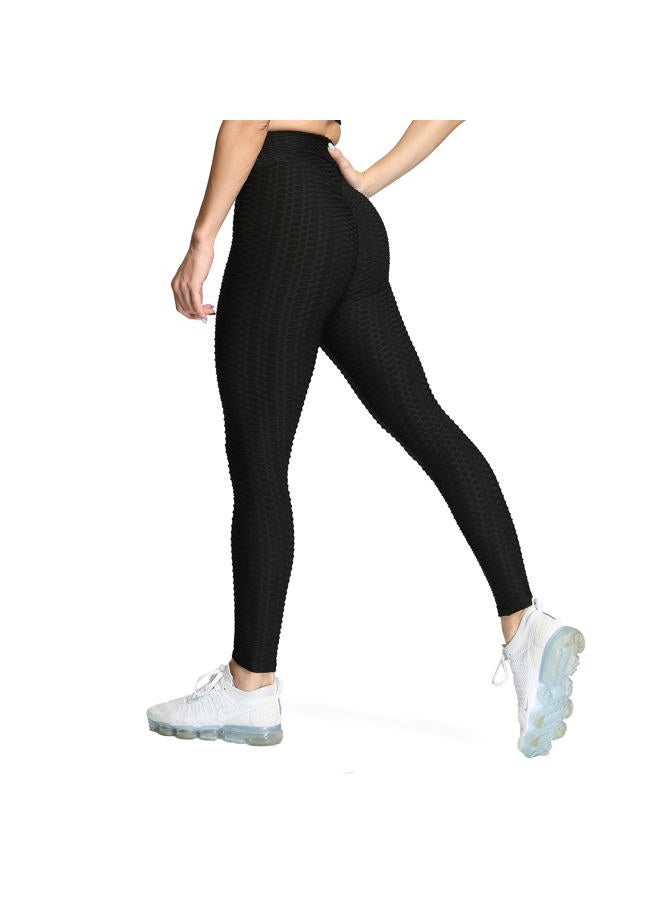 Aoxjox Women's High Waisted Yoga Pants Workout Buttery Soft Trinity Full Length Leggings, Black, M - Image 1