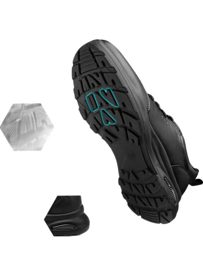 Strongman Business Casual Shoes Top Layer Cowhide Sports Shoes Breathable Lightweight Fashion Men'S Shoes Jda351337 Black 42 - Image 3