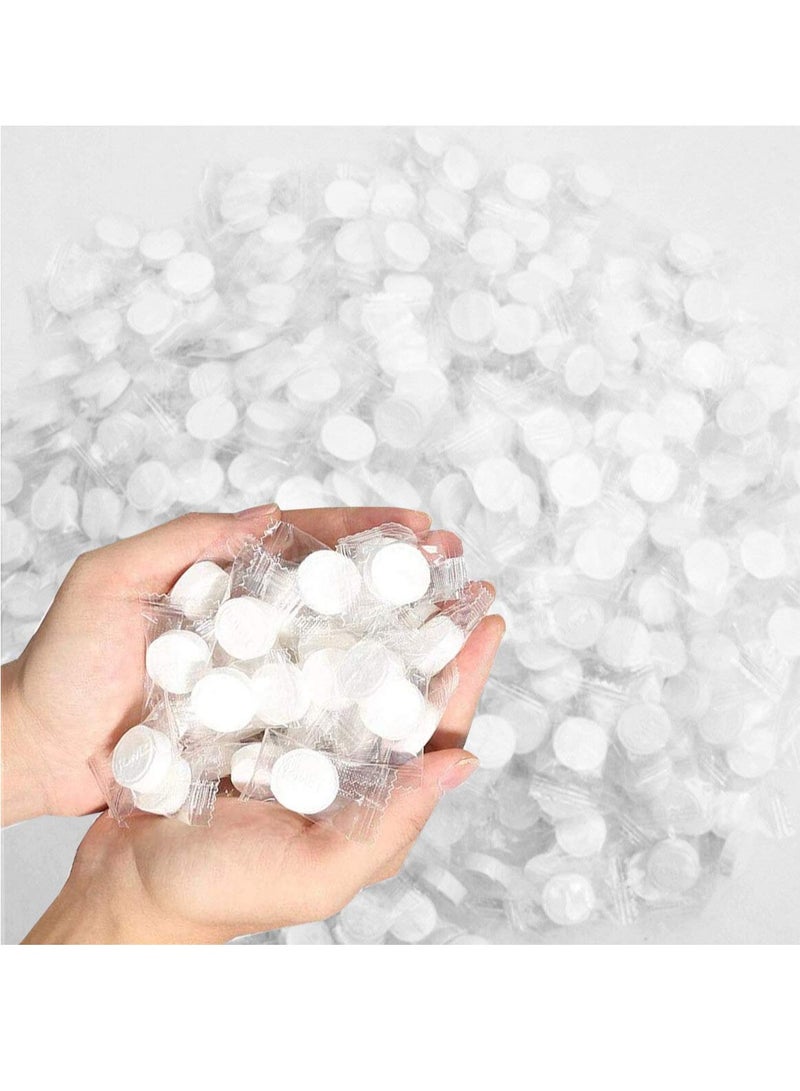 SYOSI SYOSI 100PCS Compressed Cotton Towel Tablets, Mini Disposable Face Towels Portable Cotton Coin Tissue for Travel, Camping, Hiking, Sport, Beauty Salon, Home Hand Wipes and Other Outdoor Activities - Image 1