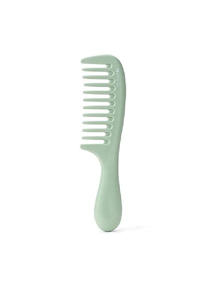 Hyoujin - Wide Tooth Comb Curly Hair Detangling Hair Brush Small Portable Paddle Hair Comb Care Handgrip Comb For All Hair Styling (Mint) - Image 1