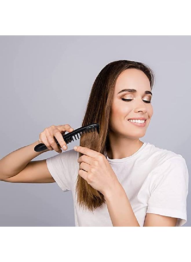 Hyoujin - Wide Tooth Comb Curly Hair Detangling Hair Brush Small Portable Paddle Hair Comb Care Handgrip Comb For All Hair Styling (Mint) - Image 1