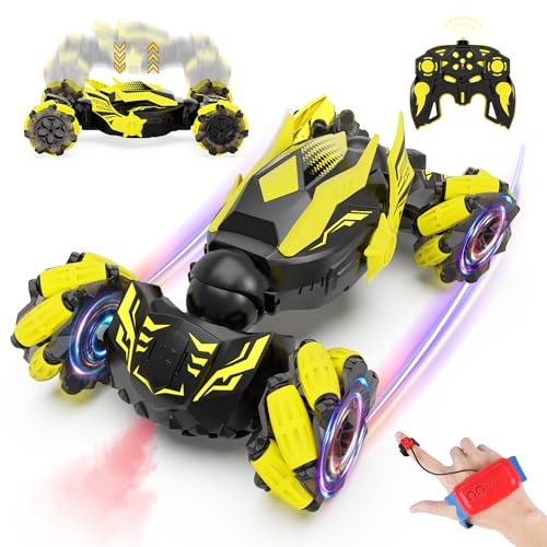 Vmiya Gesture Sensing RC Stunt Car Toys for 612 Years Old Boys Hand Controlled Remote Controlled Car 24GHz 4WD 360 Drifts Offroad with Lights Music Christmas Birthday Gifts for Kids Ages 612 - Image 1