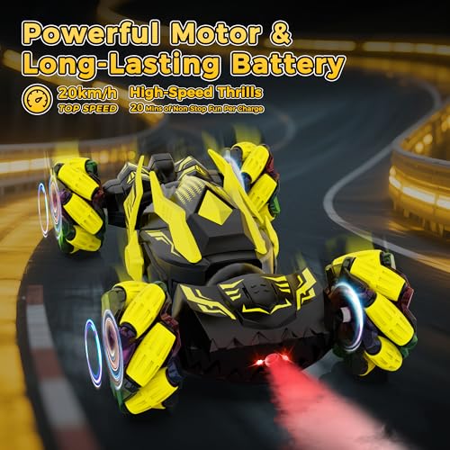 Vmiya Gesture Sensing RC Stunt Car Toys for 612 Years Old Boys Hand Controlled Remote Controlled Car 24GHz 4WD 360 Drifts Offroad with Lights Music Christmas Birthday Gifts for Kids Ages 612 - Image 5