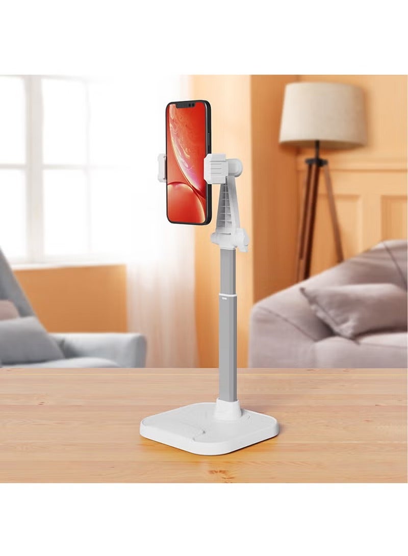 Arabest 1pc Tablet Support Stand Multi-Functional White Phone Holder for Home Office and Desktop Tablet Rack Simple Design for Easy Use - Image 1
