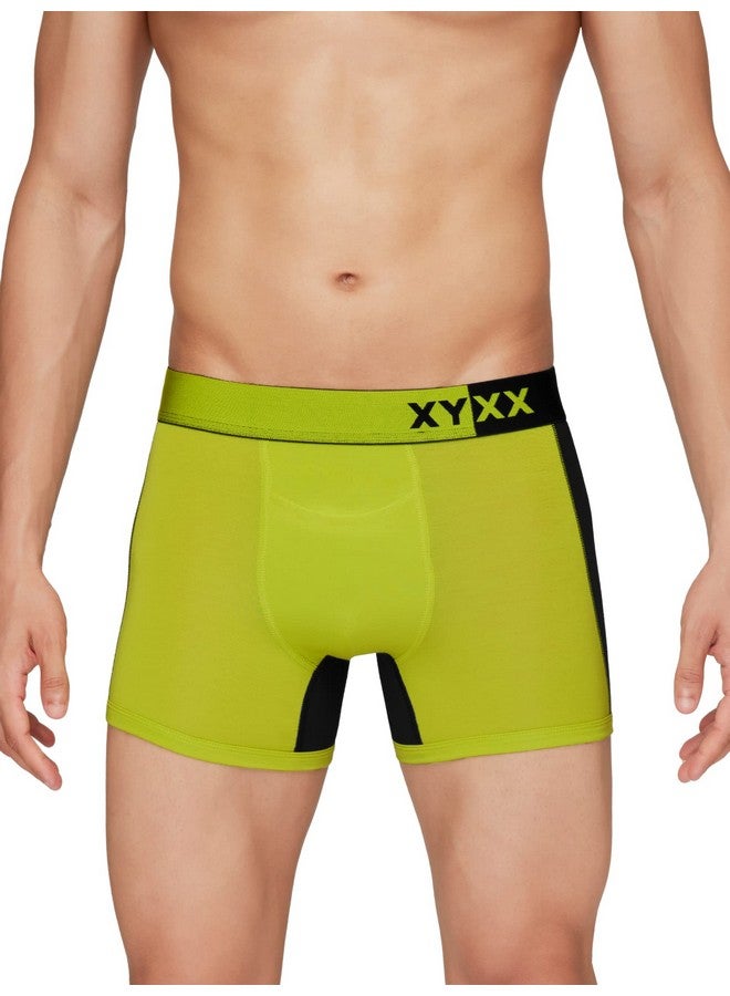 XYXX Men's Modal Solid Trunks (Pack of 5) (XYTRNK5PCKN114_Brilliant Blue Lime Punch Navigate Iris & Black_M) - Image 2