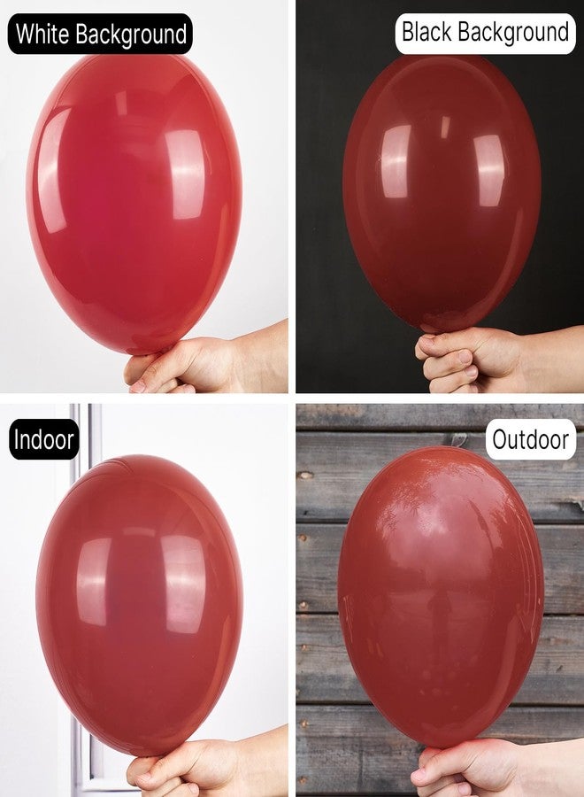 PartyWoo Ruby Red Balloons 120 pcs Different Sizes Pack of 18 12 10 5 Inch Maroon Balloon Arch Kit Garland for Valentine's Day Graduation Wedding Christmas Birthday Party Decorations Red-Y75 - Image 3