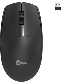 lecoo WS204 Wireless 1200DPI 3-Button Optical Black Mouse  - Image 1