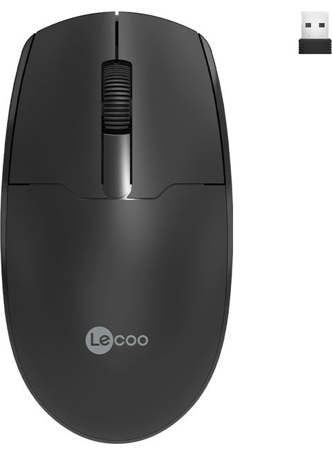 WS204 Wireless 1200DPI 3-Button Optical Black Mouse
