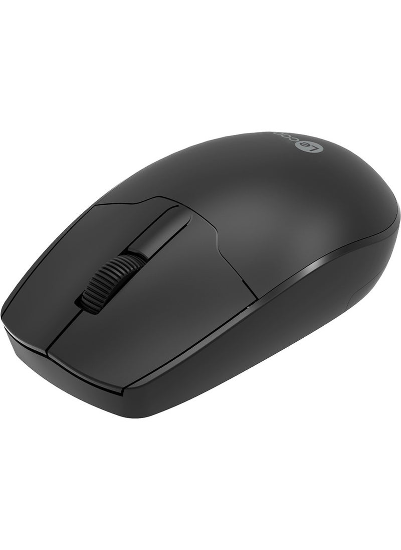 lecoo - WS204 Wireless 1200DPI 3-Button Optical Black Mouse - Image 1