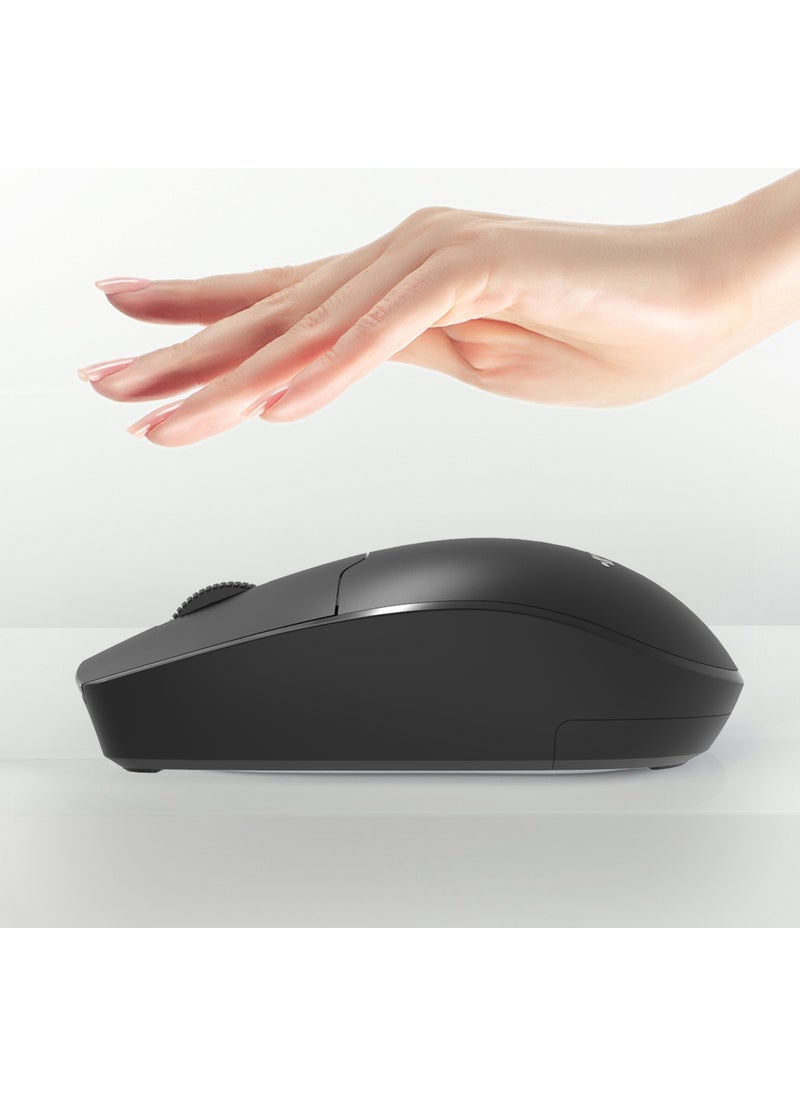 lecoo - WS204 Wireless 1200DPI 3-Button Optical Black Mouse - Image 1