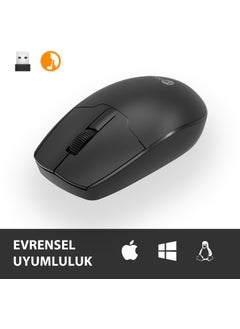 lecoo WS204 Wireless 1200DPI 3-Button Optical Black Mouse  - Image 2