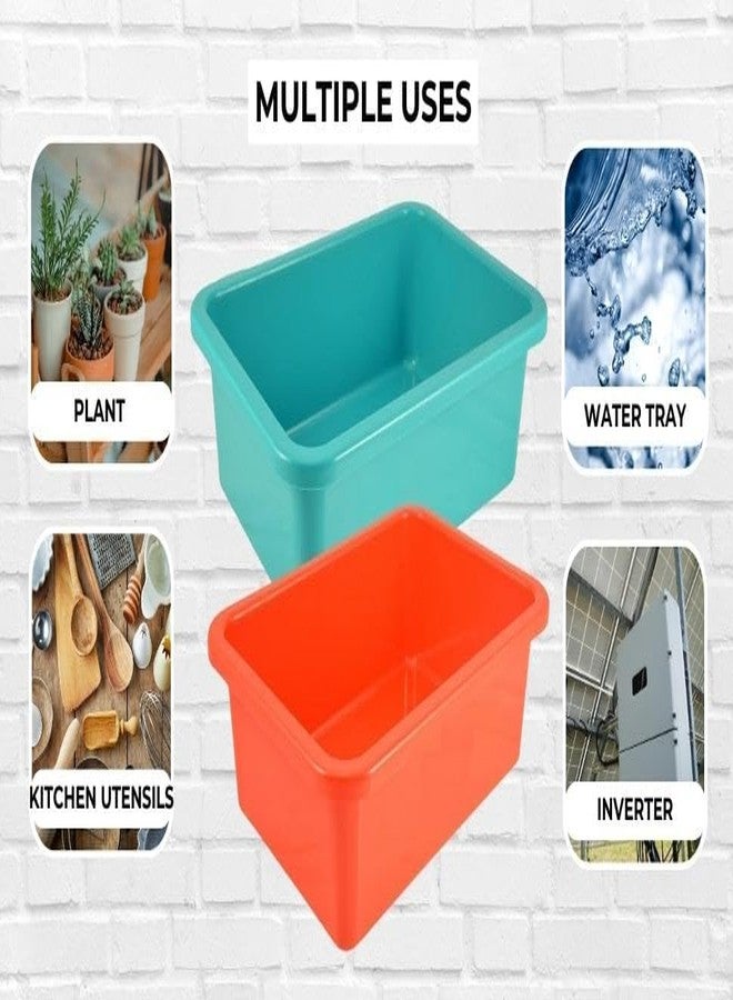 HETARMI ENTERPRISE Hetarmi Unbreakable Multipurpose Plastic Big Tray for Home, Tray for Office Work School Hospitals Shops Home use Stationary Vegetable Fruits(56.5x39.5x16.5) - Image 3