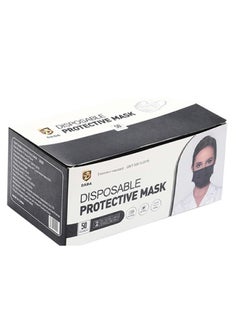 Dada DADA DISPOSABLE  PROTECTIVE FACE MASK SINGLE BLACK WHITE PACKAGE 50`S 