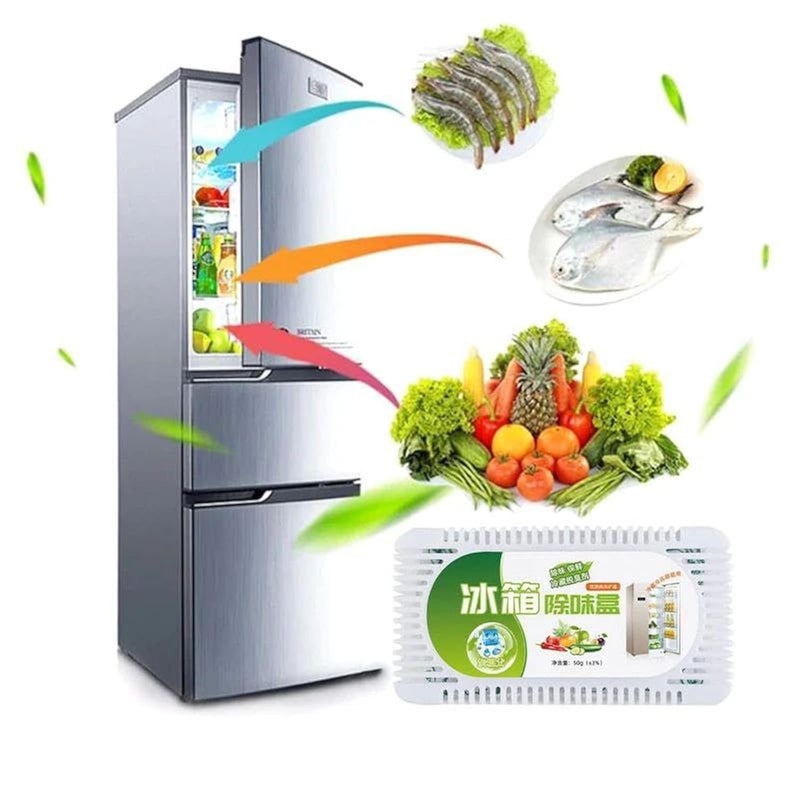 Generic Refrigerator Odor Eliminator - Fresh Scent, White, Beads, Passive Diffusion - Image 1
