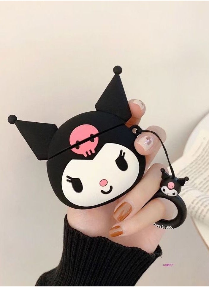 Generic - For Bluetooth Headset Air Pods Pro 2 Generation Protective Case - Kuromi Protective Case - Silicone Drop Resistant Waterproof Case - Image 1