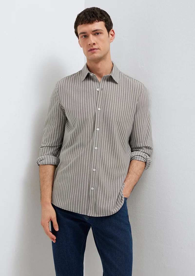 Mavi Striped Grey Shirt