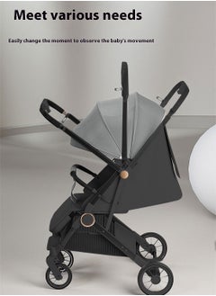 MaBaby Baby Stroller, Can Sit And Lie,Three Point Safety Belt Lightweight Stroller For Travel, With Handle And Pocket  - Image 4