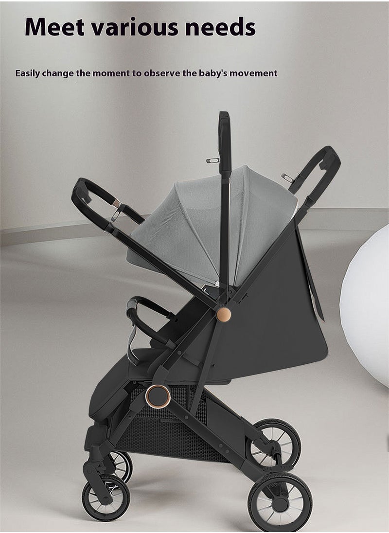MaBaby - Baby Stroller, Can Sit And Lie,Three Point Safety Belt Lightweight Stroller For Travel, With Handle And Pocket - Image 1