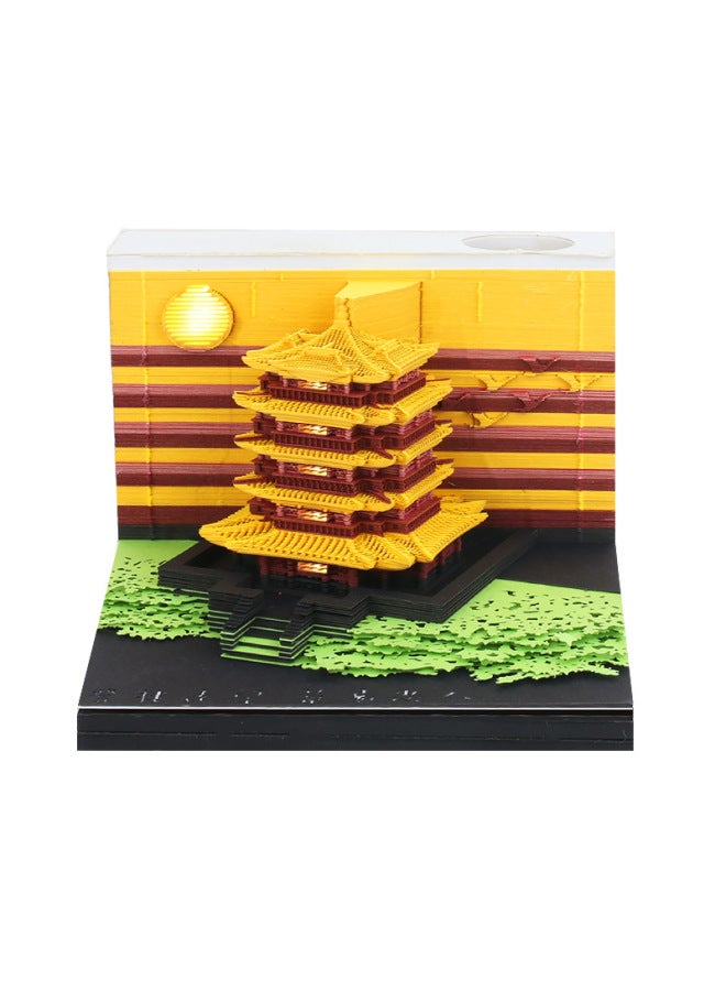 Creative Desktop Cultural And Creative Ornaments Panda Paper Carving Model Scenic Spot Travel Commemorative Gifts Customized 3d Stereo Note Pad