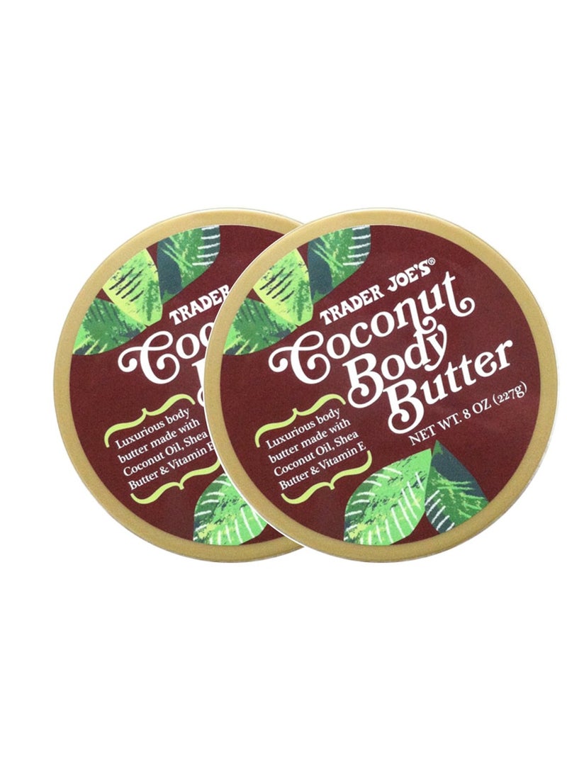 Trader Joe's - Trader Joe's Coconut Body Butter, 8 Ounce (Pack of 2) - Image 1