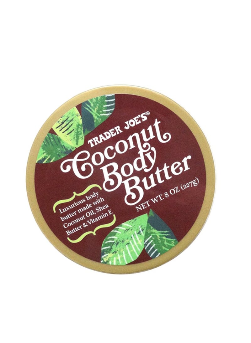 Trader Joe's - Trader Joe's Coconut Body Butter, 8 Ounce (Pack of 2) - Image 1