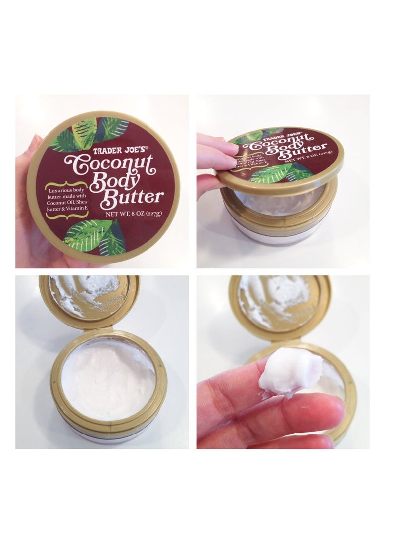 Trader Joe's - Trader Joe's Coconut Body Butter, 8 Ounce (Pack of 2) - Image 1