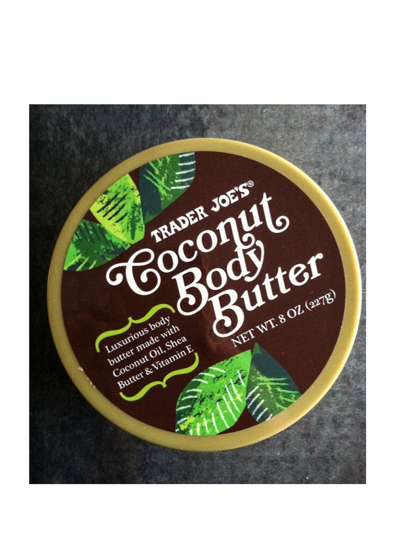 Trader Joe's - Trader Joe's Coconut Body Butter, 8 Ounce (Pack of 2) - Image 1