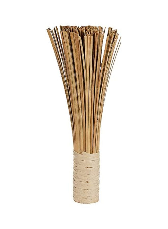 فرشاة مقلاة ووك صينية من الخيزران بني/بيج - Image 1