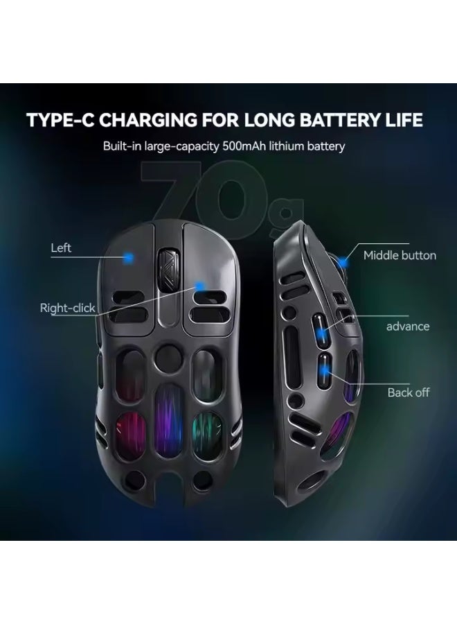جي ديل ماوس لاسلكي WD153 بتردد 2.4 جيجاهرتز، قابل لإعادة الشحن بتقنية بلوتوث - مستشعر بصري بدقة 1600 نقطة في البوصة - 6 أزرار - Image 3