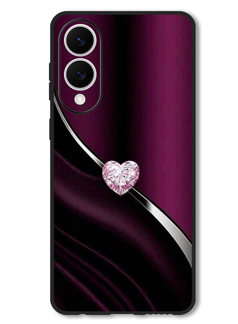 Theodor Case Compatible with Samsung Galaxy S25 Edge 6.7 Inch Protection Shockproof Bumper Cover Diamond Heart - Image 1