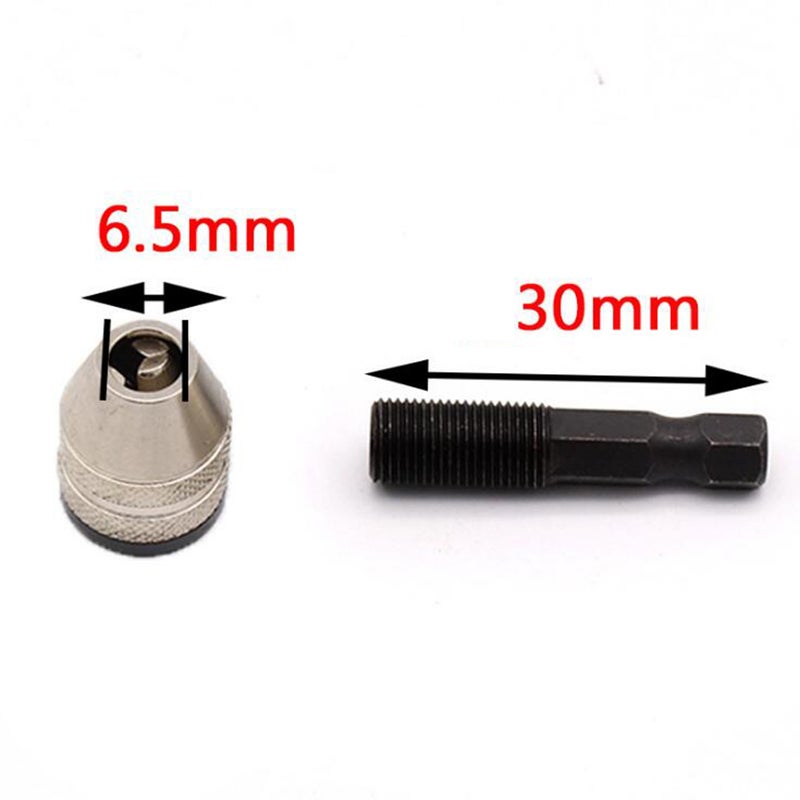Keyless Mini Alloy 3-Jaw Drill Chuck Drilling Adapter Converter Adaptor to Hold 0.3-6.5mm Drill Bits Converter Tool Drill Bits Random White or Black - Image 5