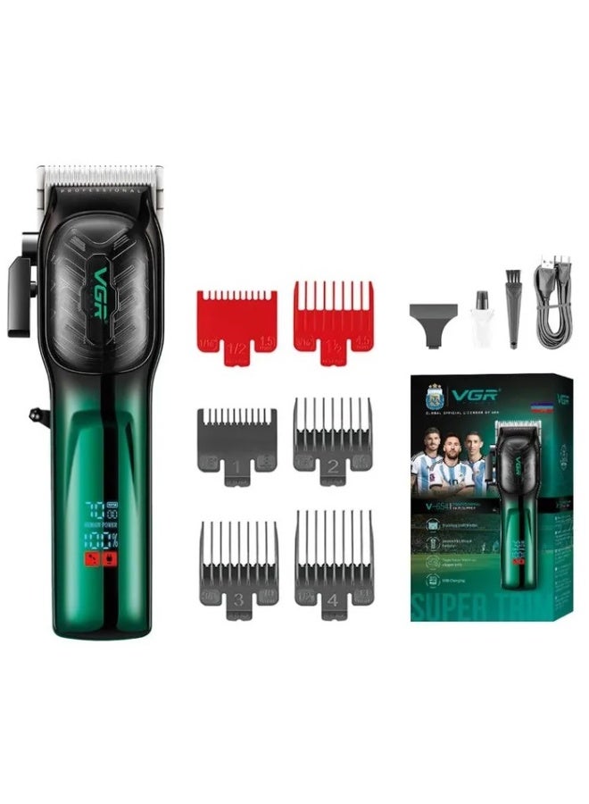 ماكينة الحلاقة الإحترافيه V-654 بـ 6 أمشاط تدريج و ذراع تحكم فى الشفرات تعمل حتى 200 دقيقه متواصلين بشاشه ديجيتال - Image 3