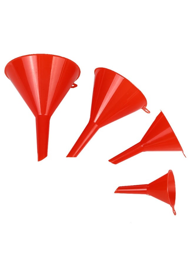 Plastic Funnel Set for Kitchen and Automotive Use, Mini, Small, Medium and Large Funnel for Filling Bottles, Canning, Cooking, Lab or Car Oil Funnels - Image 1