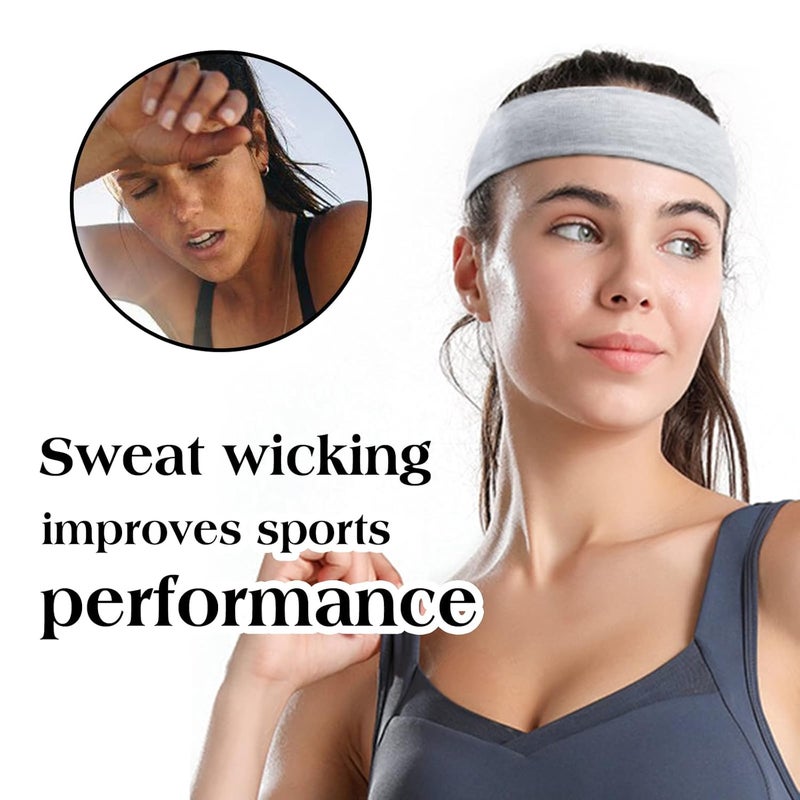 TERSE Hair Bands for Women's Hair Thin Cloth Headbands for Women Soft Stretchy Head Bands Solid Hair Hands - Image 5