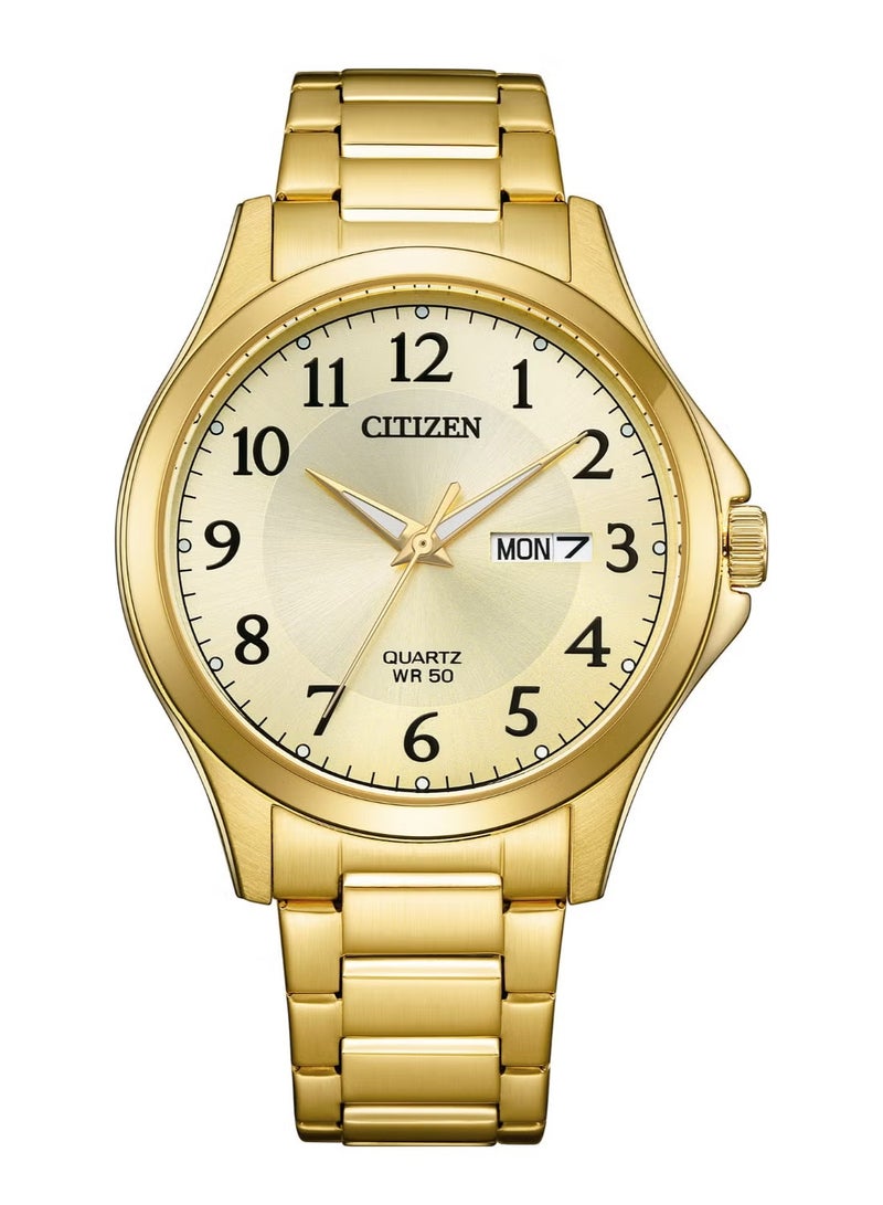 سيتيزن ساعة سيتيزن كوارتز للرجال بمينا ذهبي BF2028-83P - Image 1