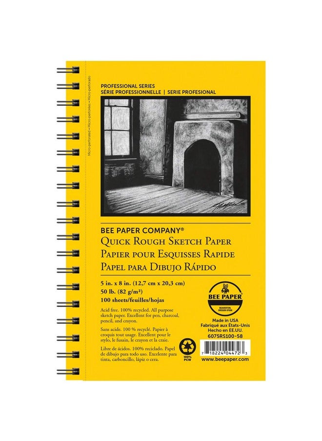 Bee Paper Company Bee Paper 5X 8 Quick Rough Sketch Paper Pad 100 Sheets 