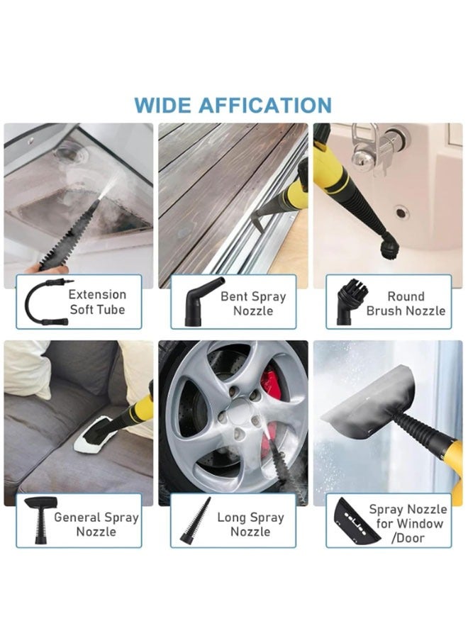 Portable Handheld Steam Cleaner 1000W With 9PCS Accessory          For Kitchen Sofa Bathroom Car Window - Image 4