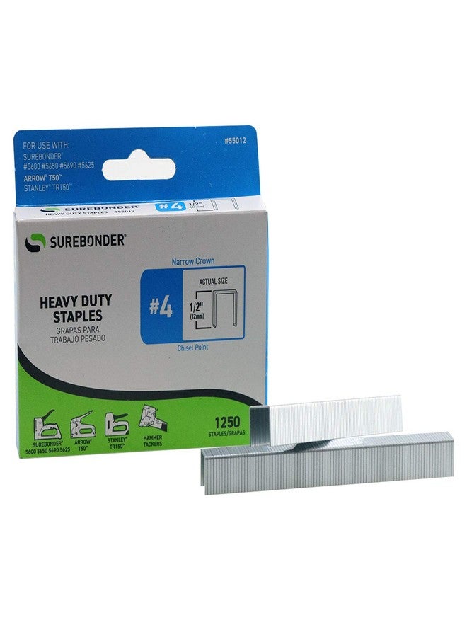 Surebonder 55012 Heavy Duty 1/2-Inch Length Staples, Arrow T50 Type, 1250 Count - Image 2