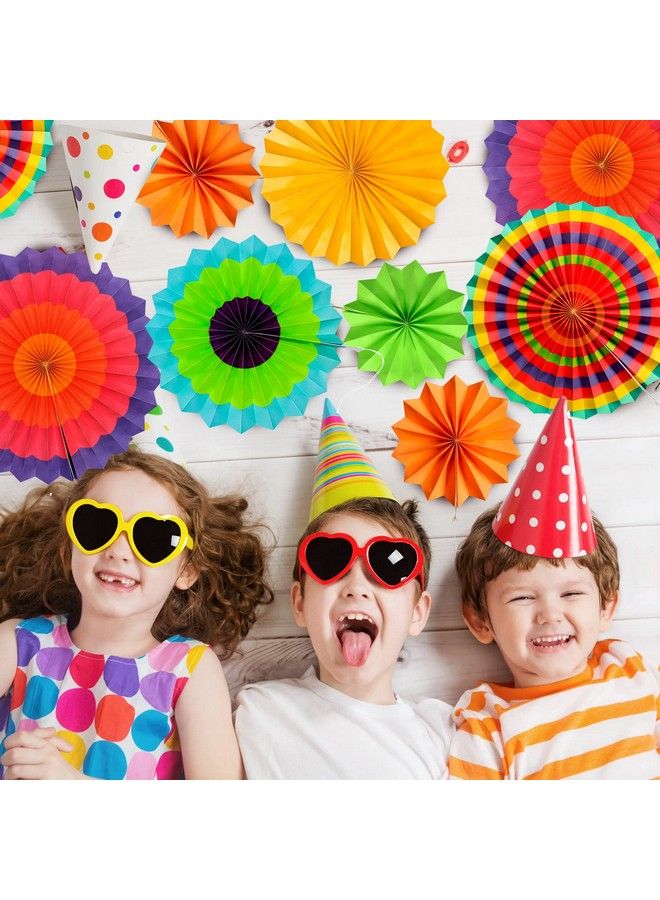 Lansian 12 قطعة من مروحات الورق المعلقة زينة الحفلات لوازم حفلات فييستا Props تصوير لعيد Cinco De Mayo كرنفال مكسيكي تاكو الثلاثاء ملونة زاهية حفلة أطفال عيد ميلاد حفلة استقبال مولود متعدد الألوان - Image 5