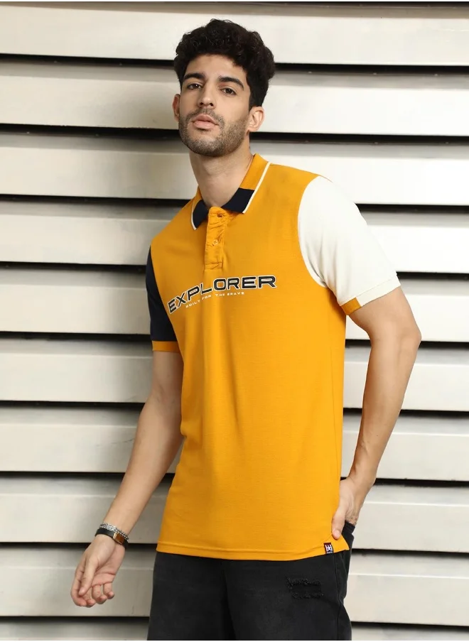 HIGH STAR Men Yellow T-shirts