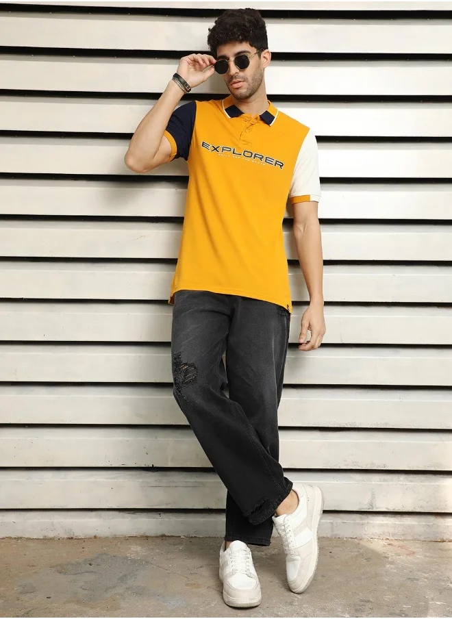 HIGH STAR Men Yellow T-shirts