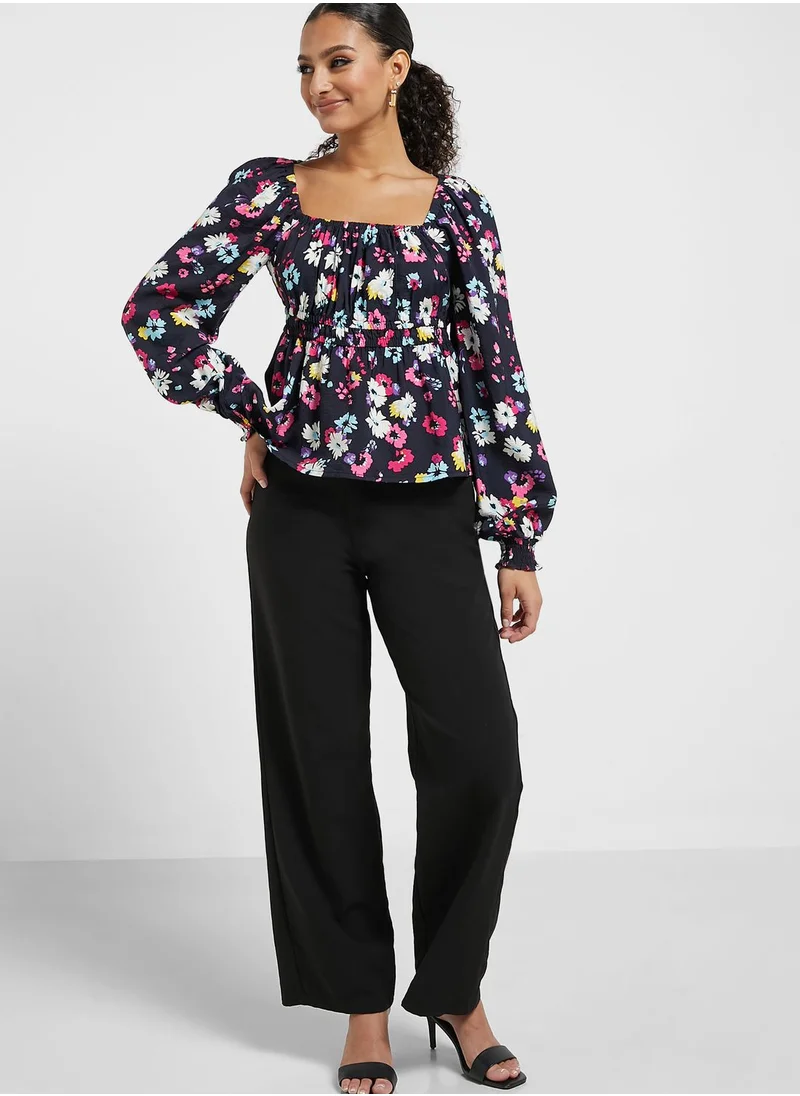 ONLY Square Neck Puff Sleeve Top