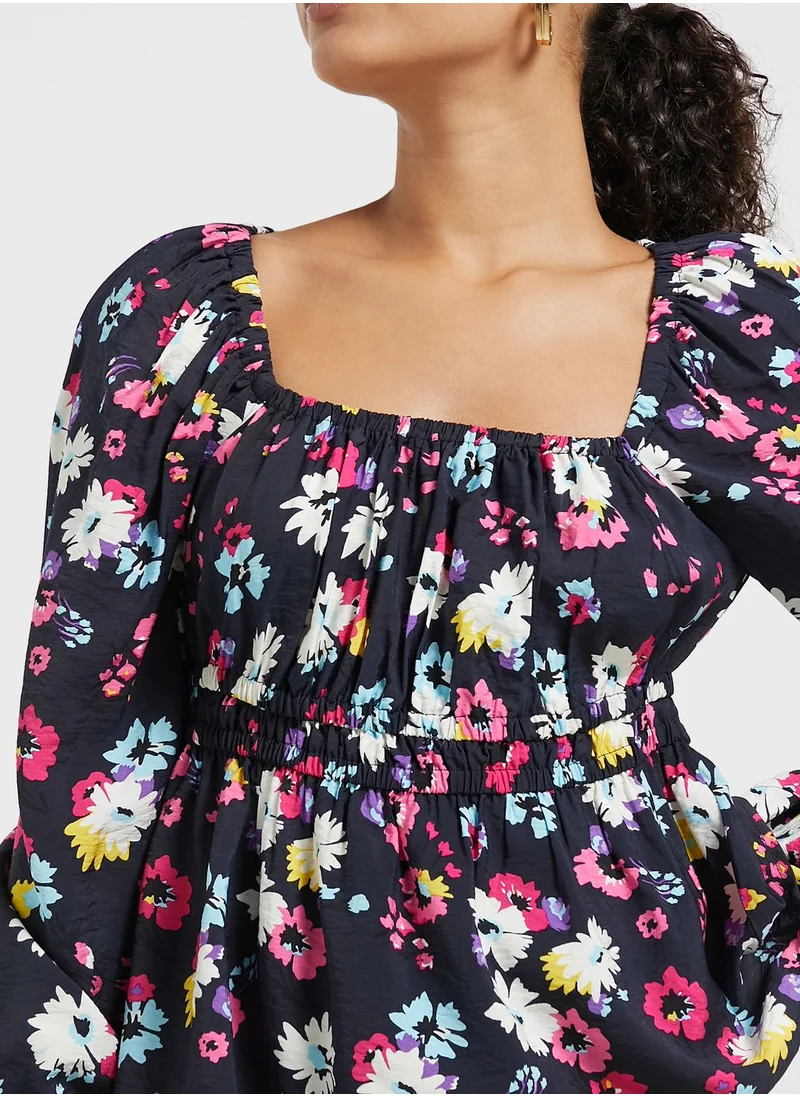 ONLY Square Neck Puff Sleeve Top