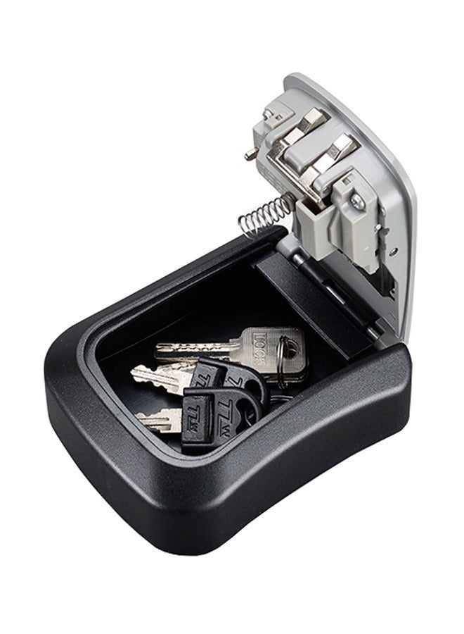 Key Lock Box, Wall Mount Key Storage Safe Box for Keys, 4 Digit Combination with Resettable Code with A B Switch, Indoor Outdoor Waterproof House Key Lock Box for Spare House Keys (Black) - Image 2