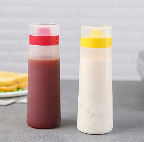 Kakamono 2pack Porous Squeeze BottlesLeak Proof Refillable Condiment Container for Kitchen UseSalad Dressingstop dispensers for ketchup mustard mayo hot sauces olive oil10 oz