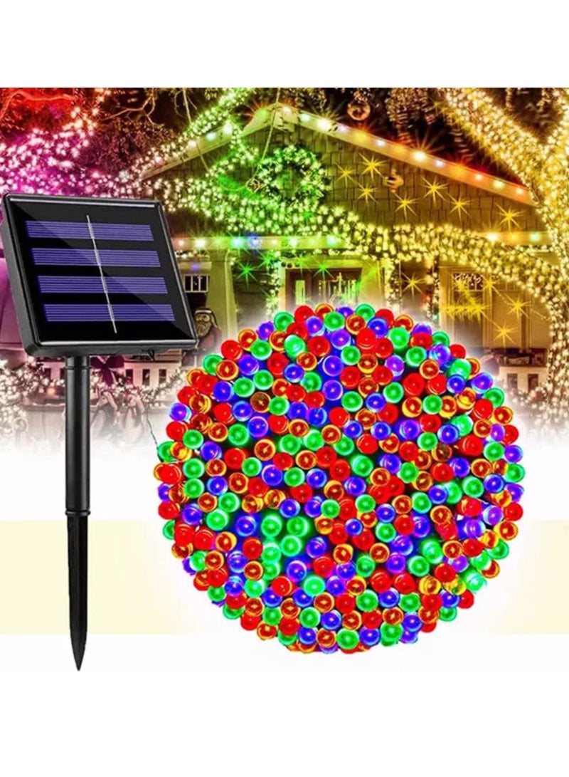 يوويل 2 حزمة من سلسلة ضوء الشمس LED للزينة تعمل بالطاقة الشمسية، مصابيح خرافية تعمل بالطاقة الشمسية 30 مترًا 300 LED متعددة الأوضاع تعمل بالطاقة الشمسية في الهواء الطلق سلسلة أضواء للمنزل والديكور الخارجي متعدد الألوان إجمالي (60 مترًا 600 ليد) - Image 2