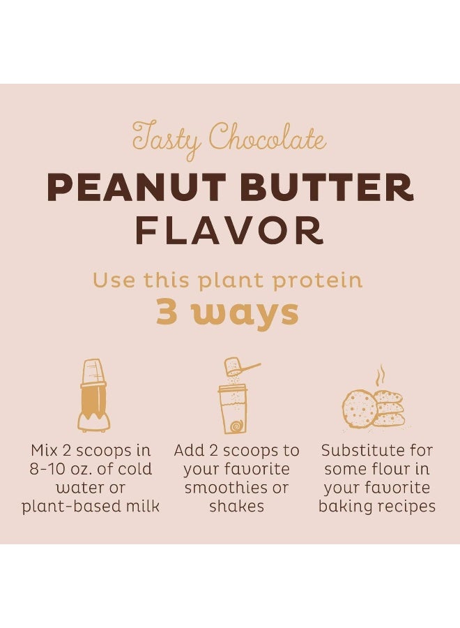 KOS مسحوق بروتين نباتي، زبدة الفول السوداني بالشوكولاتة - مزيج بروتين البازلاء منخفض الكربوهيدرات، غذاء خارق عضوي مع الفيتامينات والمعادن - كيتو، خالي من الصويا، خالي من الألبان - بديل للوجبات للنساء والرجال - 10 حصص - Image 5