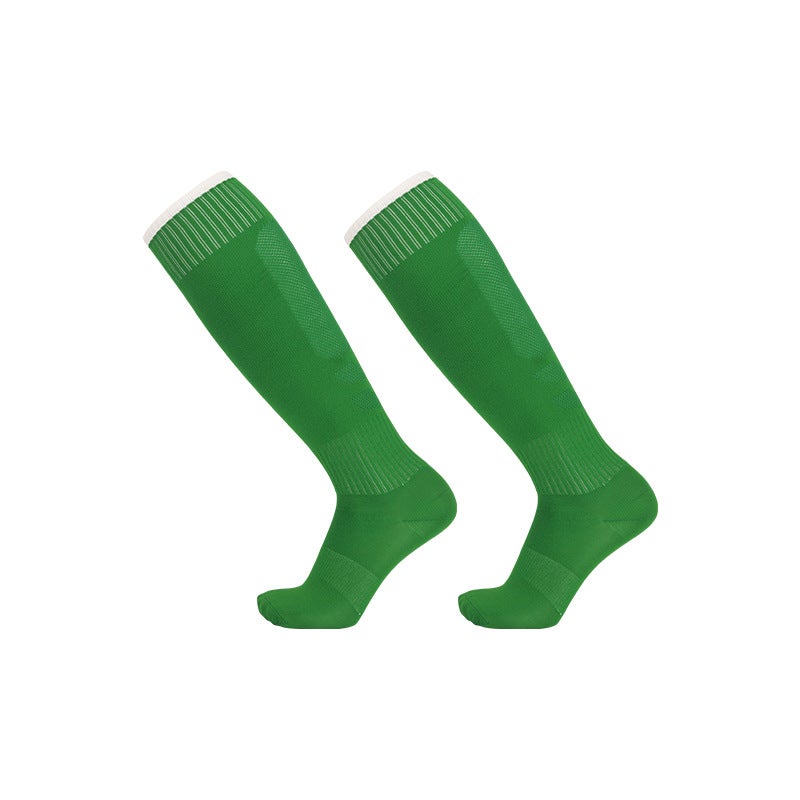 Summer Thin High-Top Soccer Socks Non-Slip Over-Knee Sports grass green 