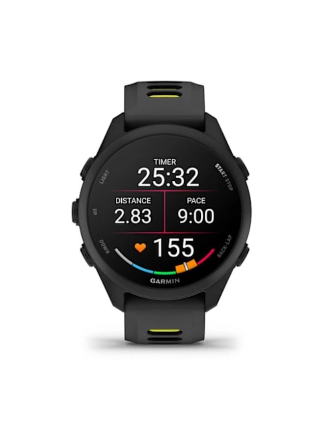 GARMIN Forerunner 170 - 43MM - Black/Amp Yellow  - Up to 10 Days of Battery Life - 1.2” AMOLED Display , Chemically-strengthened glass, Heart Rate Monitor, All day stress monitor, Gps tracking, Tap to Pay, iOS and Android compatible Black/Amp Yellow - Image 5