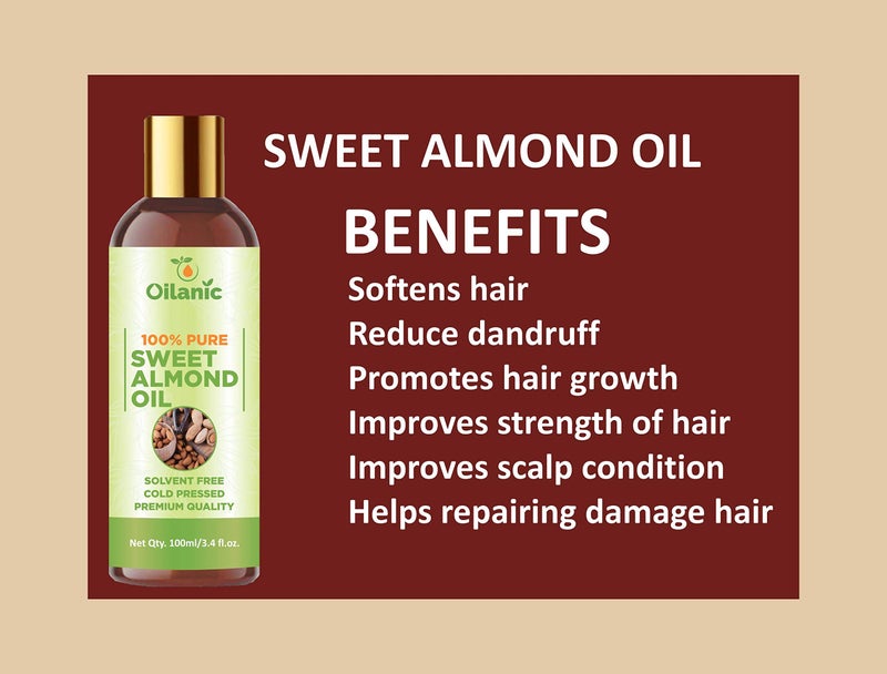 Oilanic 100% Pure & Natural Grapeseed Oil & Sweet Almond Oil Combo pack of 2 bottles of 100 ml(200 ml) - Image 5
